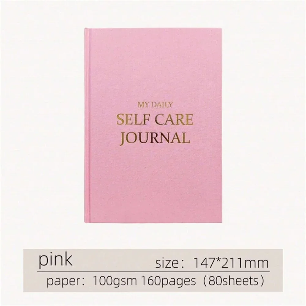 PINK Self Care Journal Aesthetic Wellness Stationery